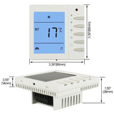 Heschen Programmable Thermostat LCD Digital D702 110V/220V AC, 10Amp Work for Radiant Floor Heating Temperature Controller White