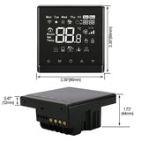 Heschen LCD Digital Programmable Thermostat DK-506 AC110V/AC220V 3Amp/16Amp Work for Under-Floor Temperature Controller Black