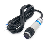 Heschen M18 Photoelectric Sensor Diffuse Reflection Sensor Switch E3F-DS10Y2 NC AC90-250V 400mA Sensing Distance 10cm 2 Wires