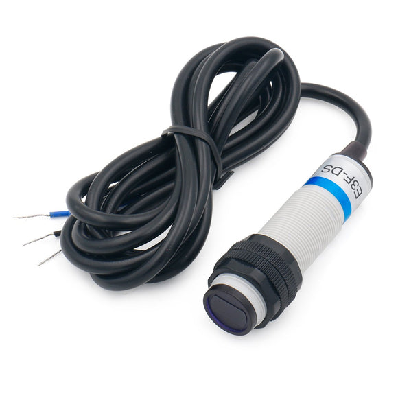 Heschen M18 Photoelectric Sensor Diffuse Reflection Sensor Switch E3F-DS10Y1 NO AC90-250V 200mA Sensing Distance 10cm 2 Wires
