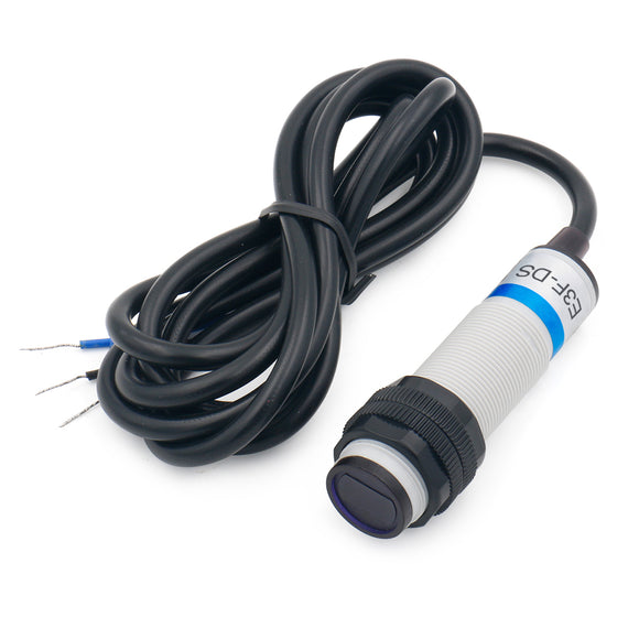 Heschen M18 Photoelectric Sensor Diffuse Reflection Sensor Switch E3F-DS10C4 NPN NO 200mA Sensing Distance 10cm 3 Wires
