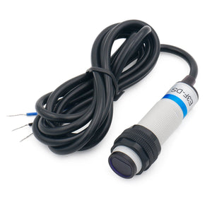 Heschen M18 Photoelectric Sensor Diffuse Reflection Sensor Switch E3F-DS30B2 NPN NC DC10-30V 200mA Sensing Distance 30cm 3 Wires