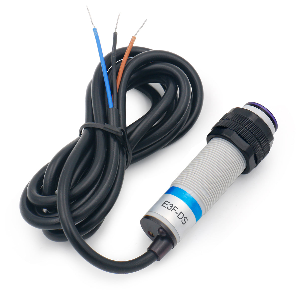 Heschen M18 Photoelectric Sensor Diffuse Reflection Sensor Switch E3F-DS10C4 NPN NO 200mA Sensing Distance 10cm 3 Wires
