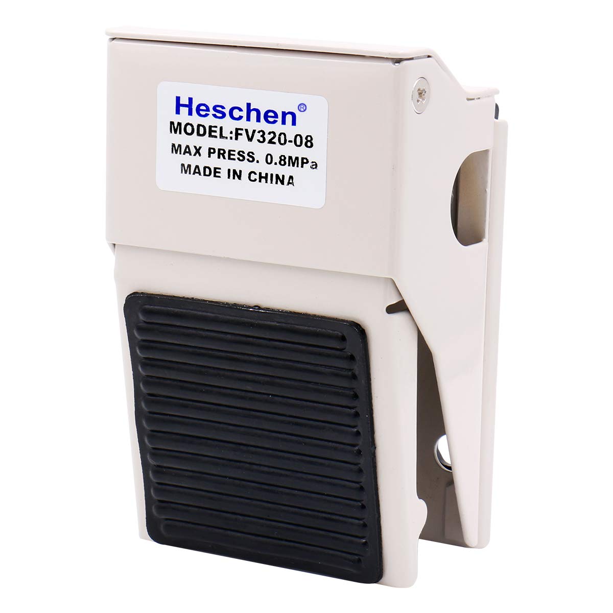 Heschen Pneumatic Foot Pedal Valve Switch FV-320 Momentary PT1/4"(12mm) Threaded 3 Way 2 Position Rubber Nonslip