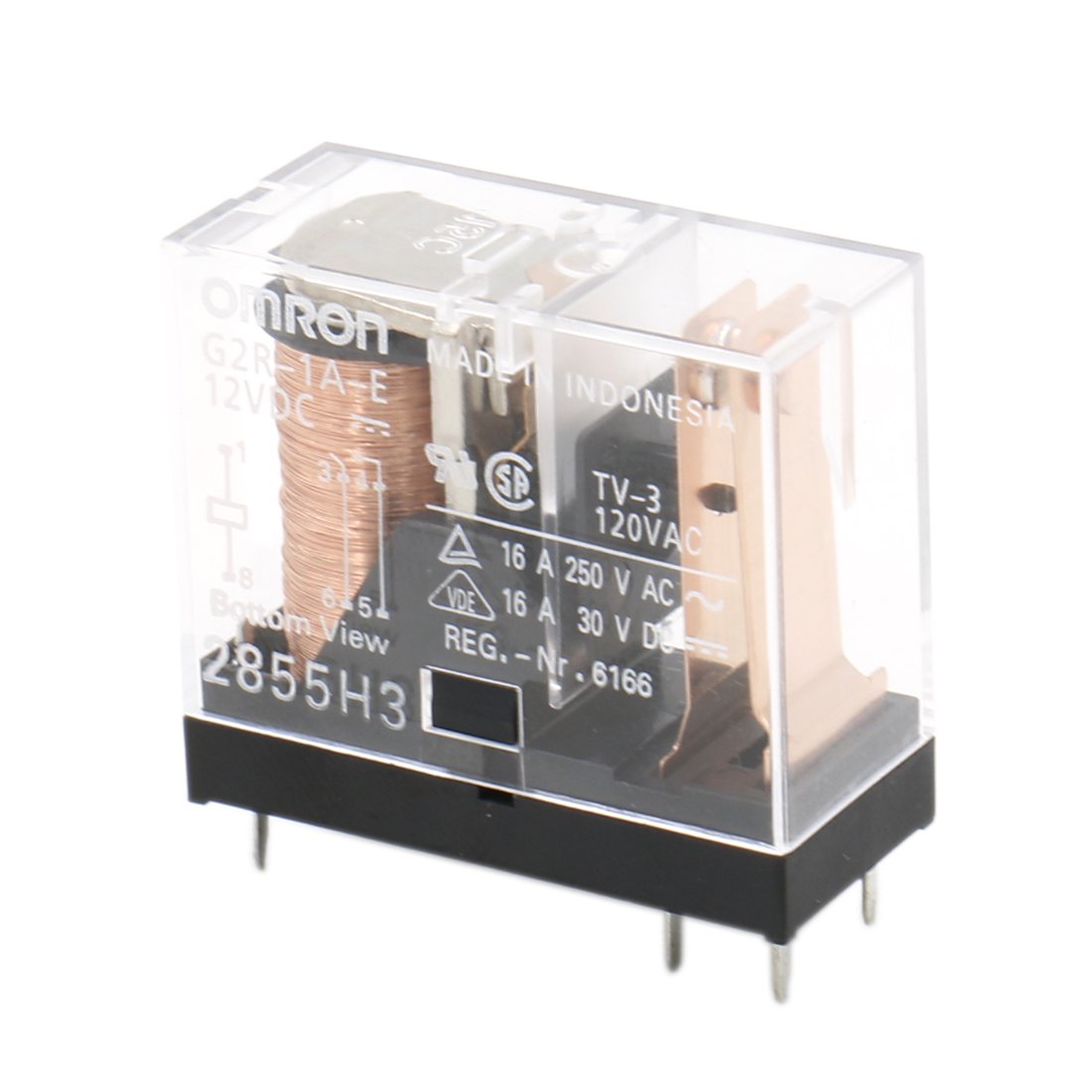 Heschen Relay electromagnetic G2R-1A-E 12VDC SPST-NO 16A/250VAC Mounting PCB 6 pin