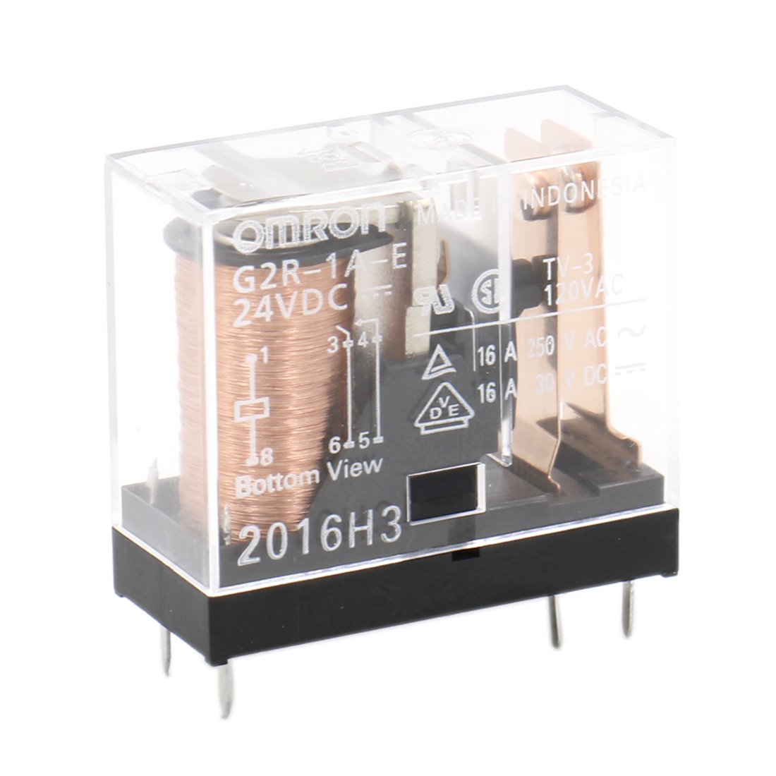 Heschen Relay electromagnetic G2R-1A-E 24VDC SPST-NO 16A/250VAC Mounting PCB 6 pin