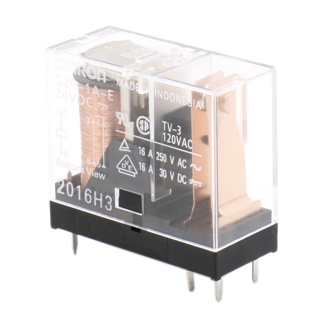 Heschen Relay electromagnetic G2R-1A-E 24VDC SPST-NO 16A/250VAC Mounting PCB 6 pin