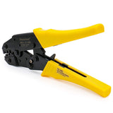 Heschen Ratchet Crimper Plier HS-03BC Non-Insulated Terminals & Receptacle Crimping Tools Use for 0.5-6 mm² (20-10 AWG) Yellow