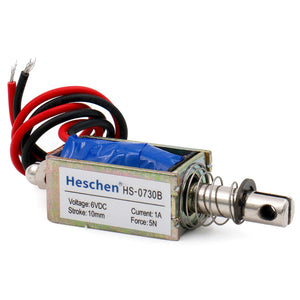 Heschen Elettromagnete Solenoide HS-0730B DC6V 1A 5N 10mm Corsa Push