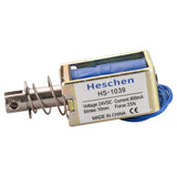 Hechen solenoid electromagnet HS-1039 DC 12V/24V 25N 10mm stroke push pull type open frame door lock