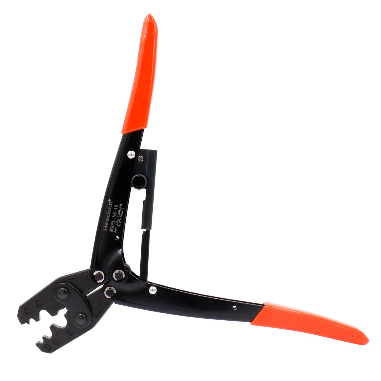 Heschen Ratchet Terminal Crimping Tool HS-16 Use for 1.5-16 mm² (15-5AWG) Non-Insulated terminals (Point Type)