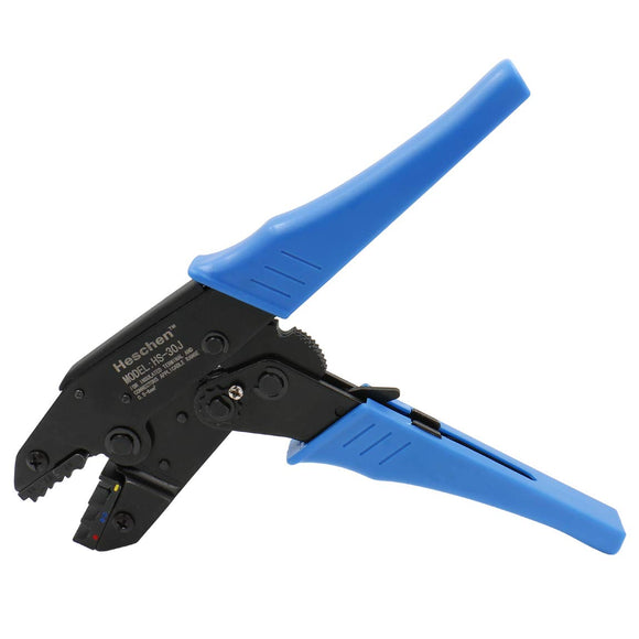 Heschen Ratchet Crimper Plier HS-30J Insulated Cable Terminals Crimping Tools Use for 1-2.5-6 mm² (20-10 AWG) Blue
