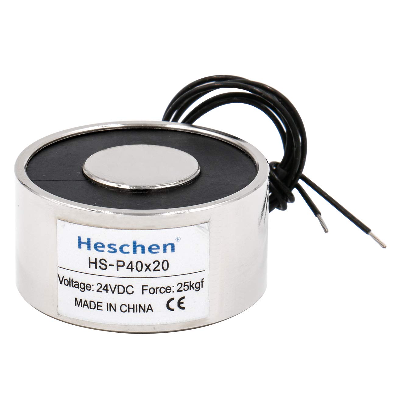 Electromagnet Magnet Solenoid P40/20, OD: 40mm, 25Kg/55lb