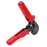 Heschen Crimper Plier HSC8 6-4A Mini Self-Adjustable Crimping Tools Use for 0.25-6.0 mm² (23-10 AWG) Square Ferrule Wire Cable End-Sleeves Red