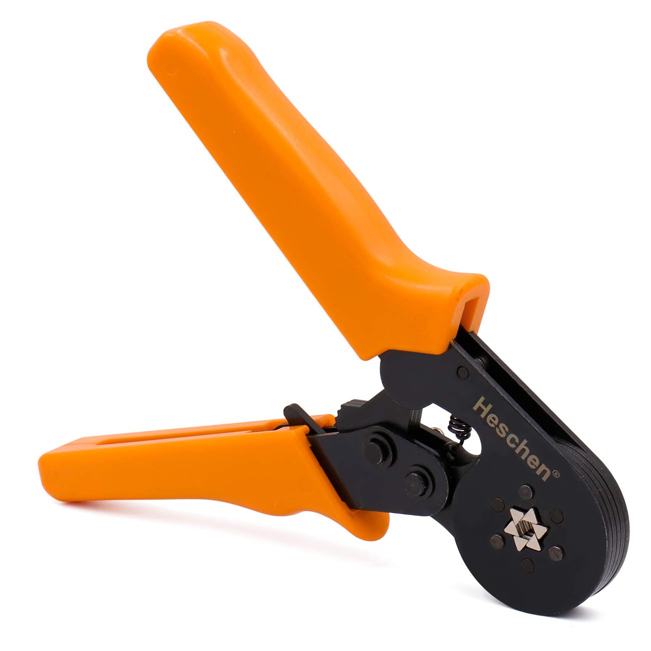 Heschen Crimper Plier HSC8 6-6 Mini Self-Adjustable Crimping Tools Use for 0.25-6.0 mm² (23-10 AWG) Cable End-Sleeves Orange