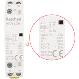 Household AC Contactor HSR1-25 2 Pole Two Normally Closed 220V/230V Coil Voltage 35 mm DIN Rail Mount