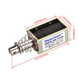 Heschen Solenoid Electromagnet HS-1564B 25mm Stroke 30N Push Pull Type Open Frame Linear Movement