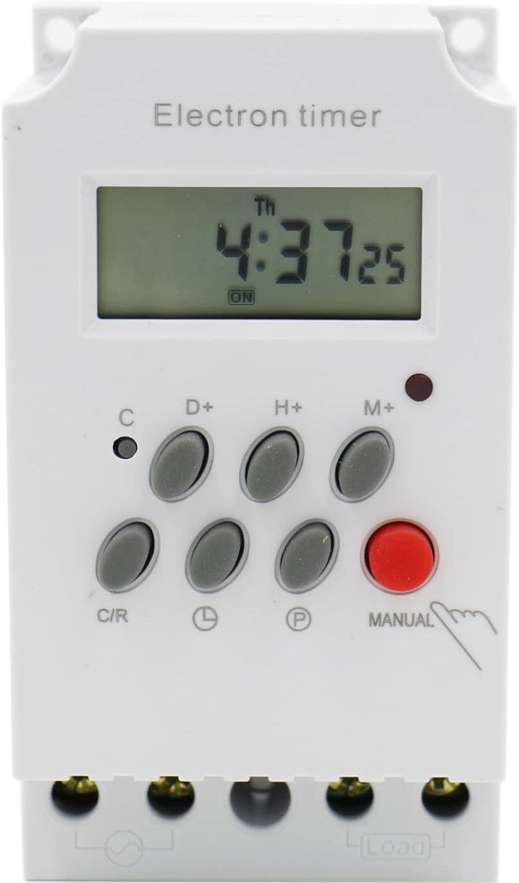 Digital LCD Power Weekly Programmable Timer Switch THC15A 110V 16 A –  Heschen