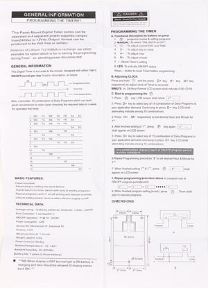Interruptor temporizador programable 240v