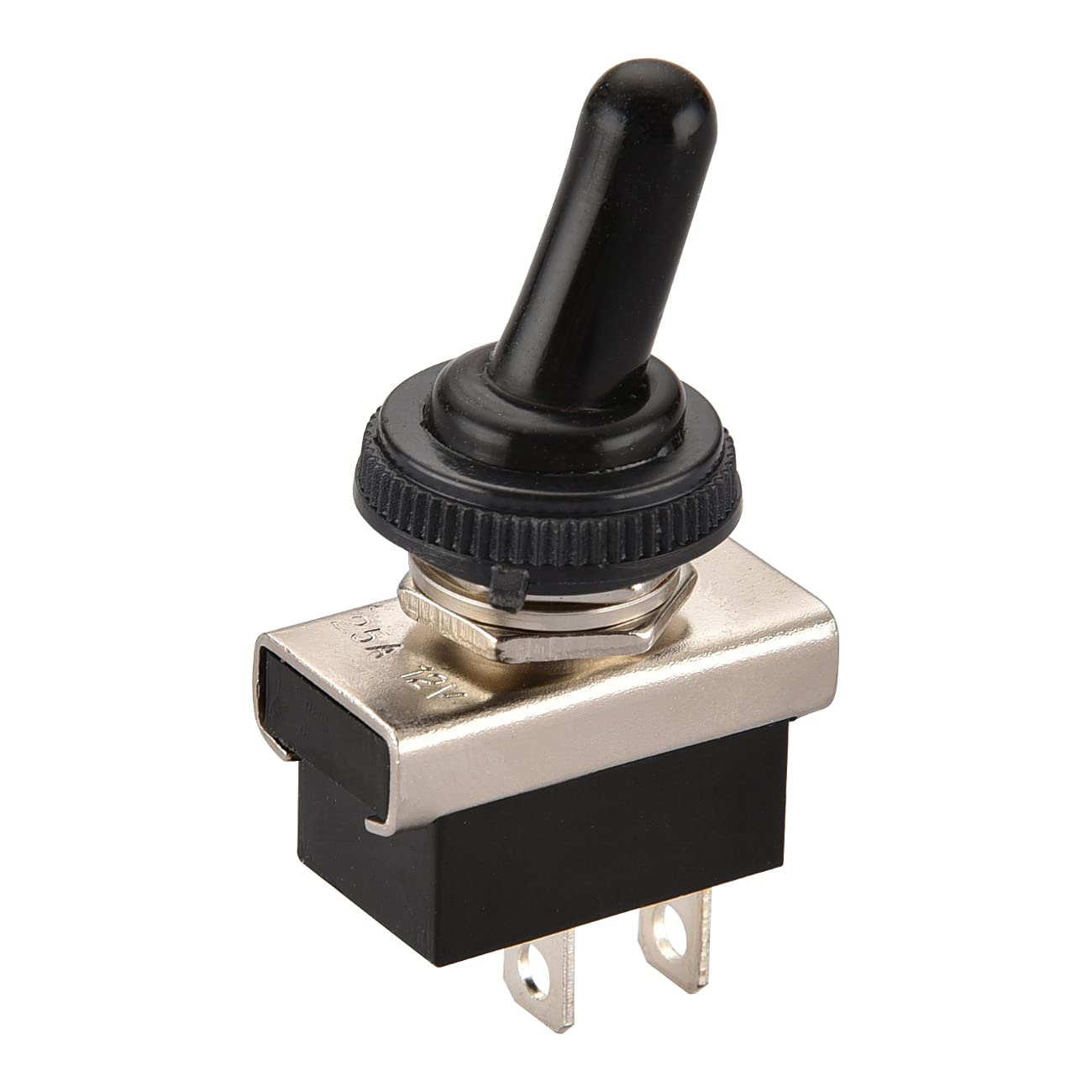 Heschen Metal Toggle switch Flick Flip 12V 25A SPST On/Off 2 positon 2 pin for Car Dash Light with waterproof cap Pack of 5