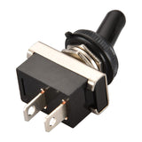 Heschen Metal Toggle switch Flick Flip 12V 25A SPST On/Off 2 positon 2 pin for Car Dash Light with waterproof cap Pack of 5