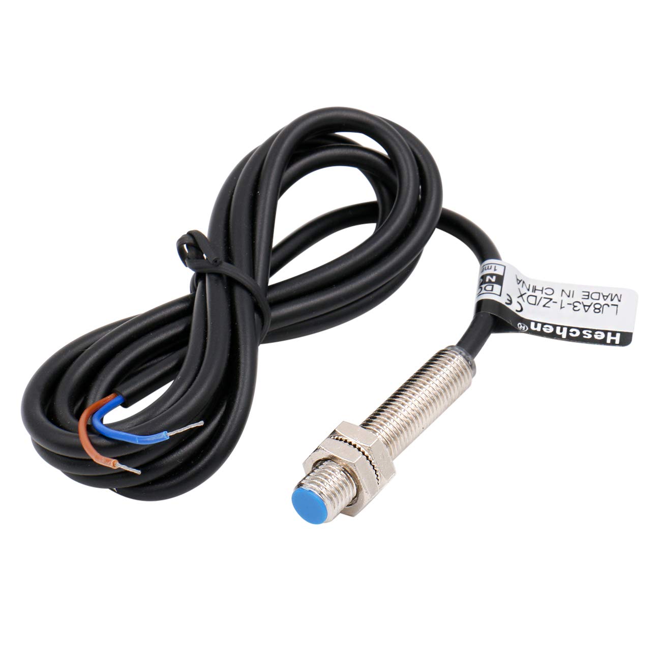 Heschen M8 Inductieve Nabijheid Sensor Schakelaar Scherm Schild Type LJ8A3-1 -Z/AY Detector 1mm 10-30VDC 200mA PNP Normaal Gesloten (NC) 3 Draad Heschen M8 Inductieve Nabijheid Sensor Schakelaar Scherm Schild Type LJ8A3-1 -Z/AY Detector 1mm 10-30VDC 200mA PNP Normaal Gesloten (NC) 3 Draad