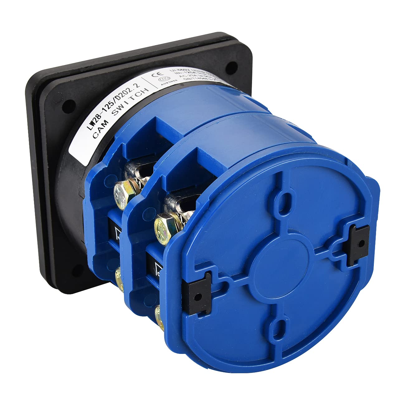 Heschen Rotary Changeover Cam Switch 125A 660VAC 2 Phase ON/OFF/ON 3 Position 8 Terminals LW28-125/D202.2