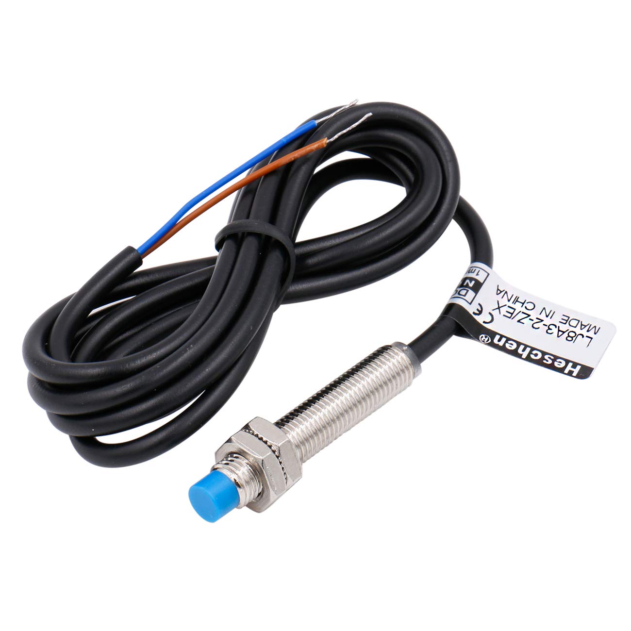Heschen M8 Inductive Proximity Sensor Switch Non-Embeddable Type LJ8A3-2-Z/EX Detector 2mm 10-30VDC 200mA Normally Open(NO) 2 Wire
