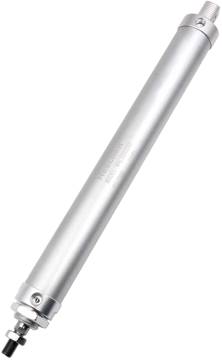 Heschen Pneumatic slim Air Cylinder MAL 32 Series G1/8" port 32mm Bore Double Action