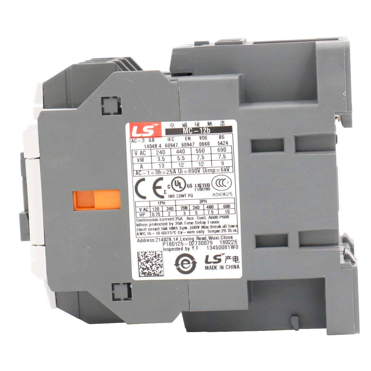 Heschen MEC Magnetic AC Motor Contactors MC-12b 220-240V AC 50/60Hz 1a1b DIN Rail UL