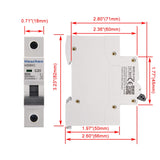 Heschen Miniature Circuit Breaker HSB6C, 20 Amp Current, 1 Pole, Type C, 6kA Breaking Capacity, 35mm DIN Rail Mounting