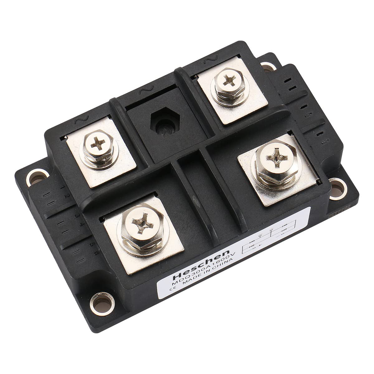 Heschen Bridge Rectifier MDQ-300A Full Wave Diode Module Single Phase 300A 1600V Convert a AC Welder to DC