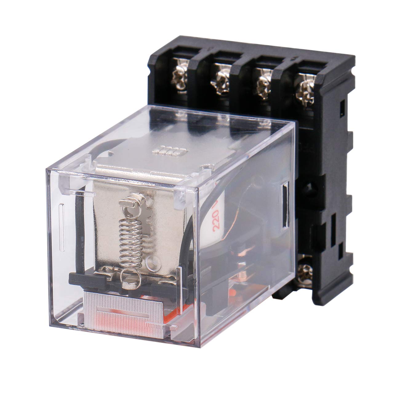 Heschen Gereral Purpose Relay MK2P-I AC 220V Coil DPDT 8 Pin with Plug-in Terminal Socket PYF83A