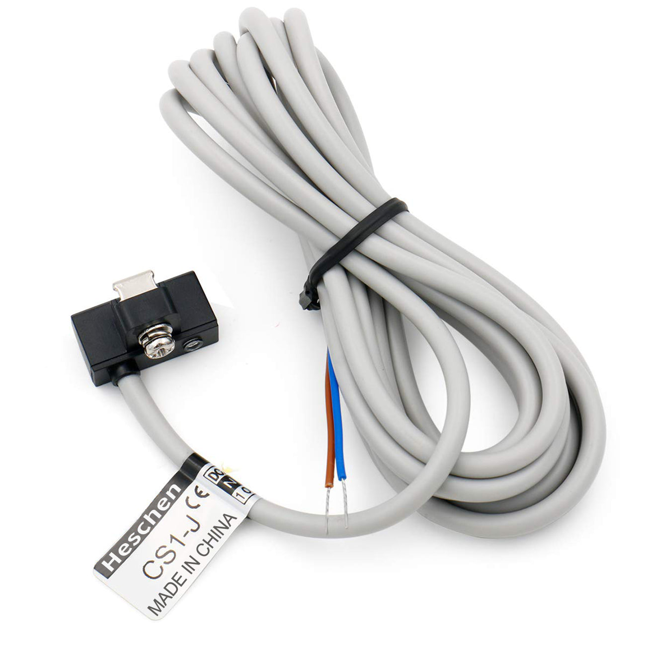 Heschen Magnetic Reed Switch Sensor DC 10-30V 2 Wired 10mm NO(Normally Open) CS1-J for Pneumatic Air Cylinder CE