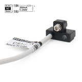 Heschen Magnetic Reed Switch Sensor DC AC 5-240V 2 Wired 10mm NO(Normally Open) CS1-J for Pneumatic Air Cylinder CE