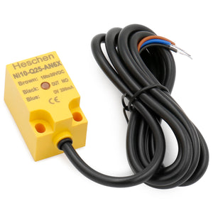 Heschen 10mm Detect, Cuboid, Height 25 mm Inductive Sensor Switch Ni10-Q25-AP6X DC 10-30V 3 Wire PNP NO(Normally Open/Schließer) CE