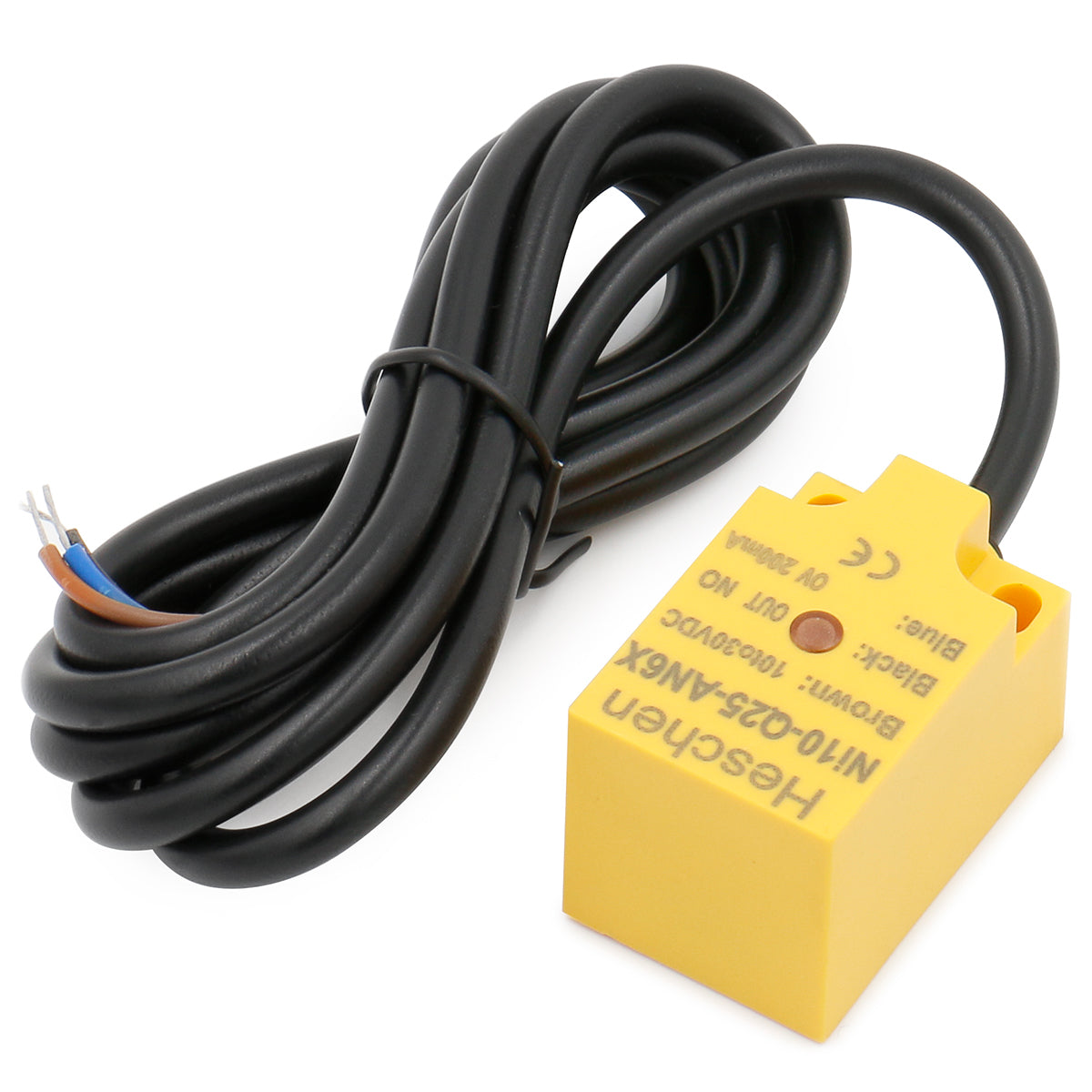 Heschen 10mm Detect, Cuboid, Height 25 mm Inductive Sensor Switch Ni10-Q25-AP6X DC 10-30V 3 Wire PNP NO(Normally Open/Schließer) CE
