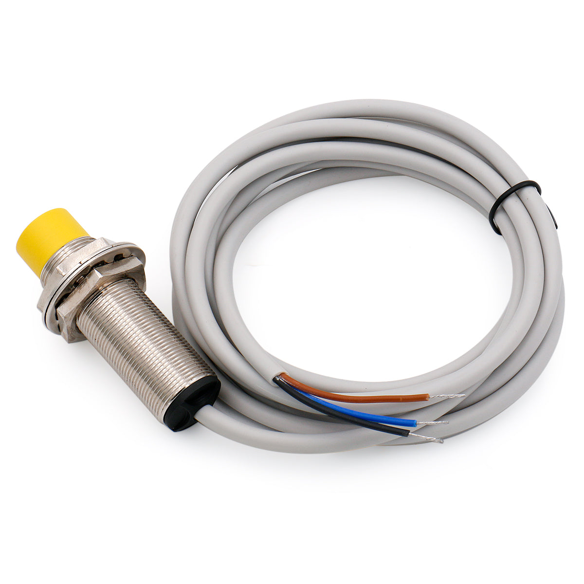 Heschen 10mm Non-embedded Inductive Sensor Switch Ni10-M18-AN6X Cylindrical Type DC 10-30V 3 Wire NPN NO(Normally Open) CE