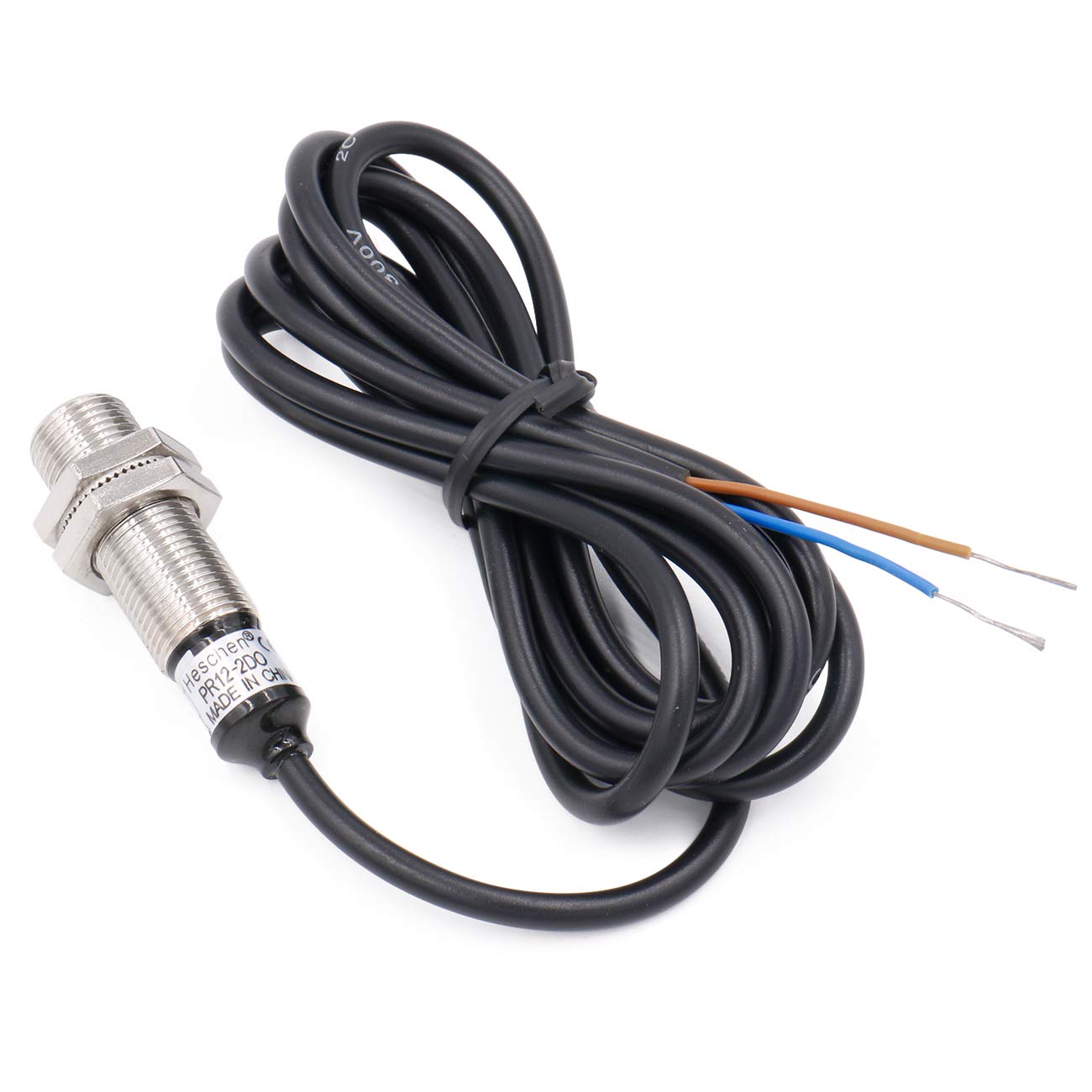 Heschen Inductive Proximity Sensor PR12-2DO Cylindrical Type DC 12-24V 2-Wire NO(Normally Open) CE