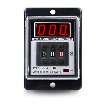 HesChen Digital Timer Time Relay ASY-3D DC 12V/24V/36V AC 24V/36V/110V/220V380V 0.1-99.9 Second 8 Pins