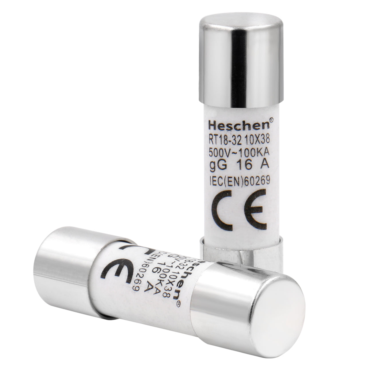 Cylindrical Ceramic Tube Fuse Link RT18-32 10 X 38 mm 16A 500V CE/CB Pack of 10