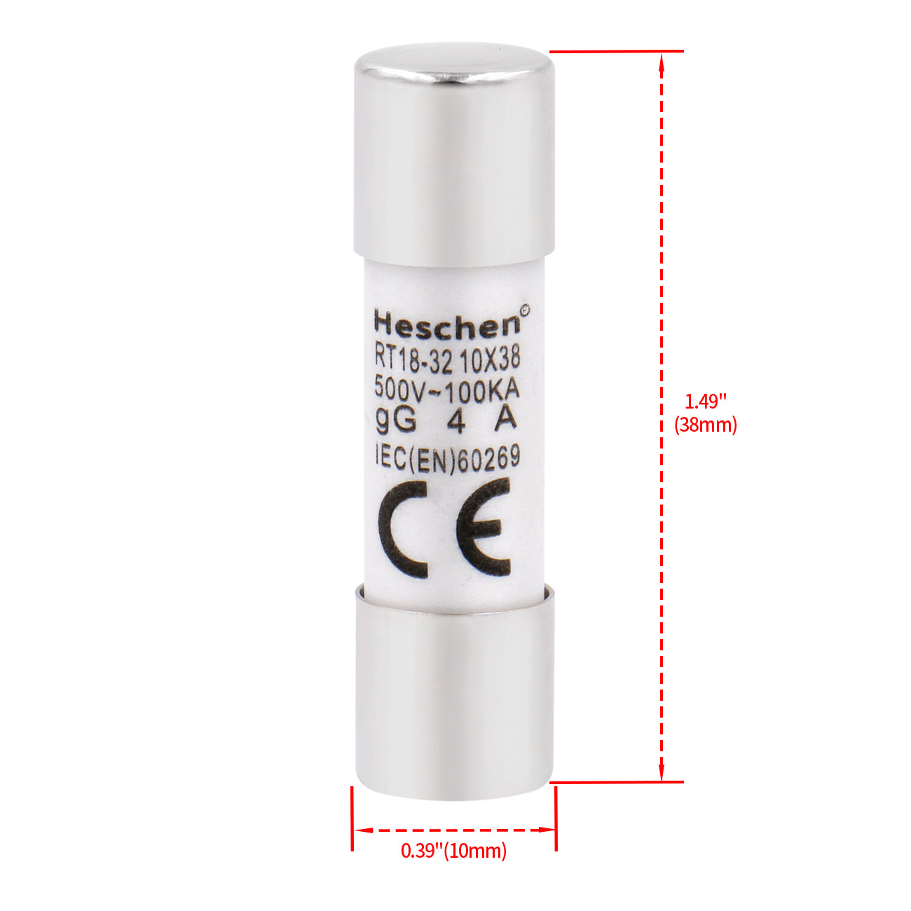 Eslabón fusible de tipo cilíndrico 10 * 38 4A