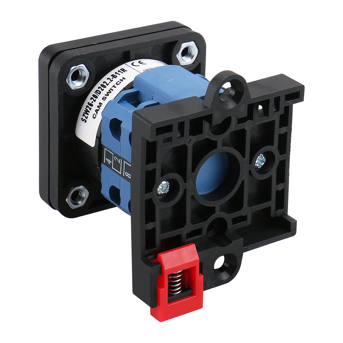 Universal Rotary Cam Selector Changeover Switch for DIN rail-mounting 35 mm SZW26-20/D202.2-B11R 660V 20A ON-OFF-ON 3 Position 2 Phase 8 Terminals CE