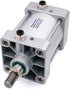 Heschen Pneumatic Air Cylinder SC 100 Series PT 1/2 Port 100mm(4") Bore Screwed Piston Rod Dual Action with 2 Fittings