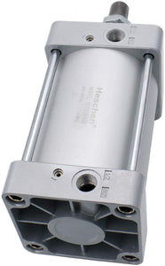 Heschen Pneumatic Air Cylinder SC 125 Series PT 1/2 Port 125mm(5") Bore Screwed Piston Rod Dual Action with 2 Fittings
