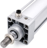 Heschen Pneumatic Air Cylinder SC 50 Series PT 1/4 Port 50mm(2") Bore Screwed Piston Rod Dual Action with 2 Fittings