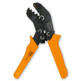 Heschen Mini Ratchet Crimper Plier SN-02C Ring & Insulated Terminals Crimping Tools Use for 0.5-2.5 mm² (20-13 AWG) Orange