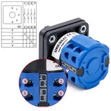 Heschen Universal Rotary Cam Selector Changeover Switch SZW26-20/0-4.2 660V 20A 5 Position 2 Phase 8 Terminals CE
