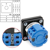 Heschen Universal Rotary Cam Selector Changeover Switch SZW26-20/D202.2D with Master Switch Exterior Box LW28-20/4 660V 20A ON-OFF-ON 3 Position 2 Phase 8 Terminals CE