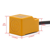 Heschen Square Inductive Proximity Sensor Switch Non-Shield Type SN05-D1 Detector Distance 5mm 10-30VDC 200mA Normally Open(NO) 2 Wire